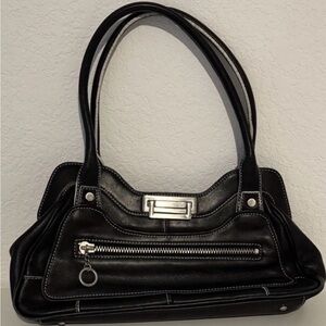 Maxx New York Black Satchel Handbag